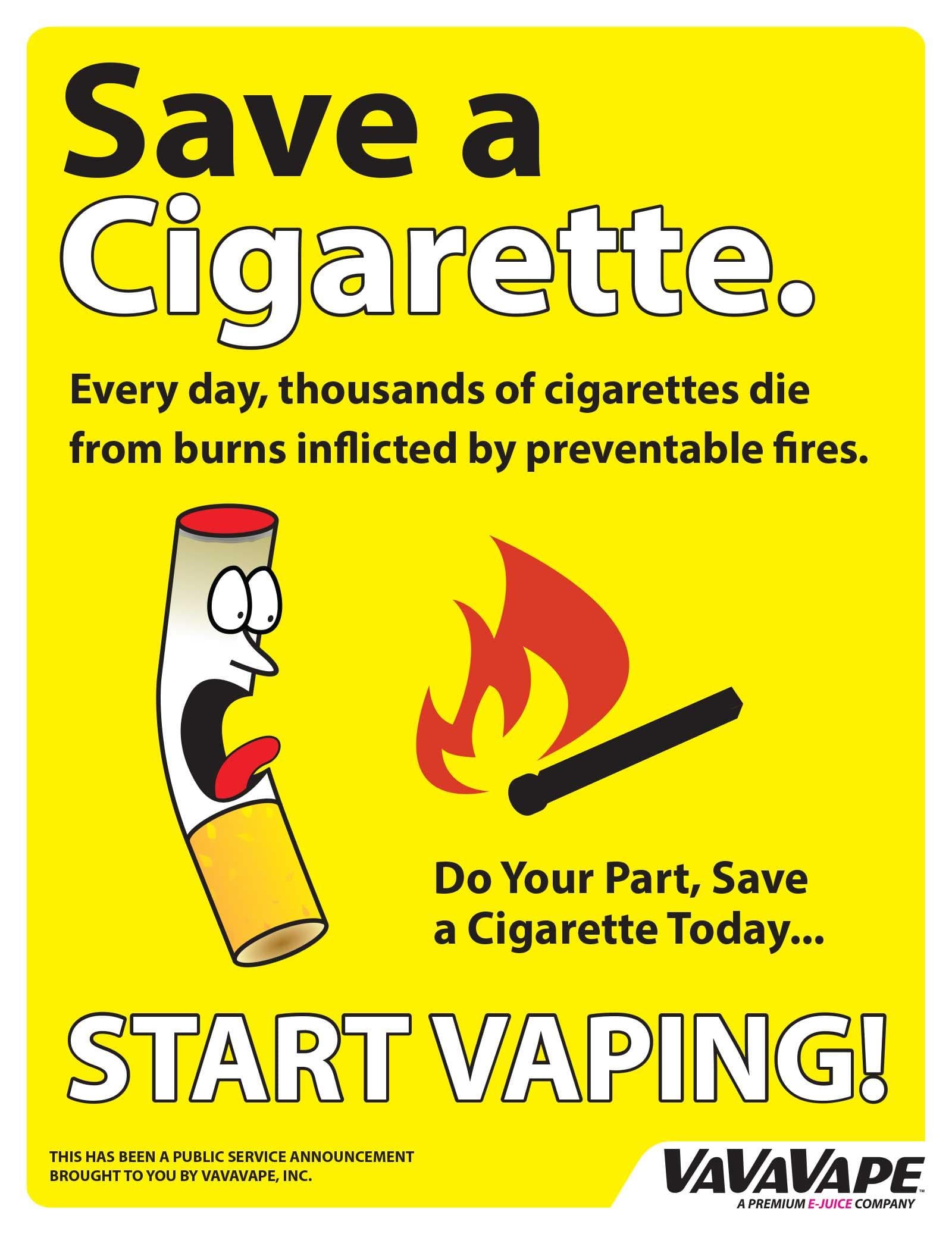 Vavavape Save-a-Cig Poster